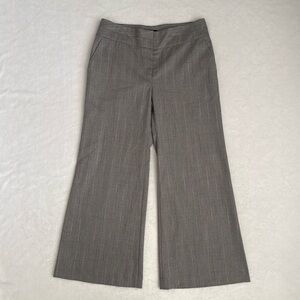 Herve Leger Paris | Wool Blend High Waist Wide Leg Stripe Trouser Dress Pants 12